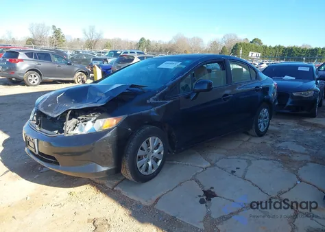 2012 Honda Civic Lx z USA, uszkodzony, nr VIN 2HGFB2F53CH527194